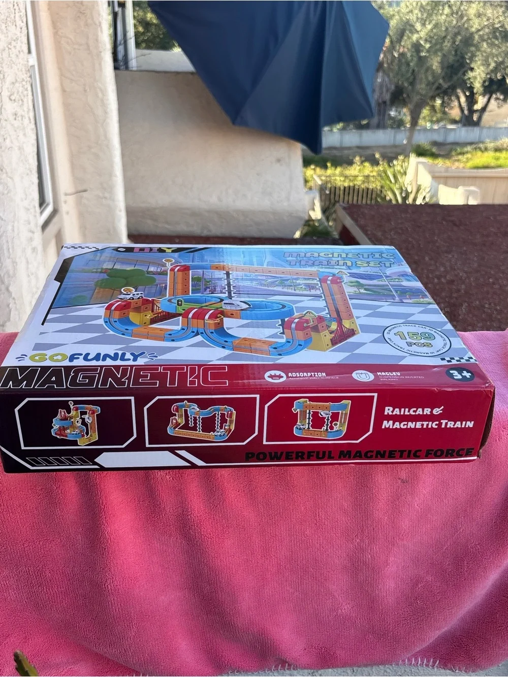 GoFunly Magnetic Train Set 159 Pieces DIY Educational Toy Age 3+ New